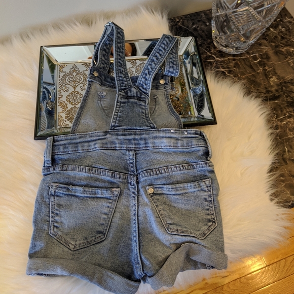 H&M Girls Heart Pocket Overalls 3 - 4  Years - Picture 3 of 4